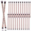 24 Pcs Eyeshadow Smudge Brush 2 in 1 Eyeshadow Double Ended Concealer Brush Under Eye Small Soft Firm Pointed Foundation Makeup Applicator