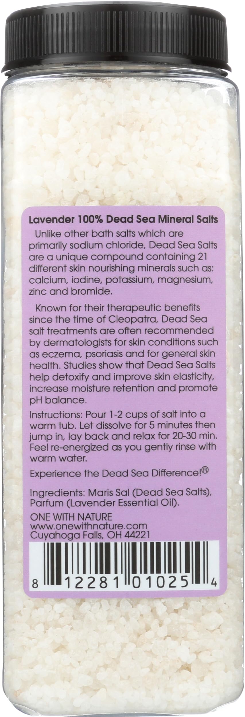 One With Nature Lavender Bath Salts, 32 OZ Beauty and Personal Care One With Nature
