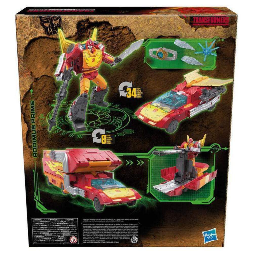 Transformers Toys Generations War for Cybertron: Kingdom Commander WFC-K29 Rodimus Prime with Trailer Action Figure, Kids Ages 8 and Up, 7.5-inch