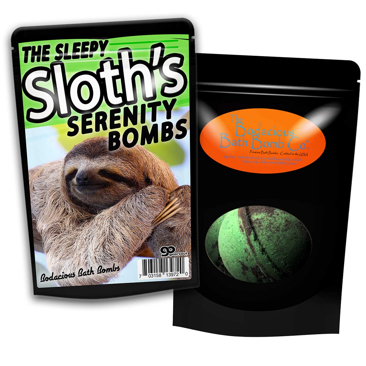 Sleepy Sloth's Serenity Bombs XL Bath Balls Cool Bath Fizzers for Kids Stocking Stuffers for Teens Novelty Sloth Gags for Friends Weird White…