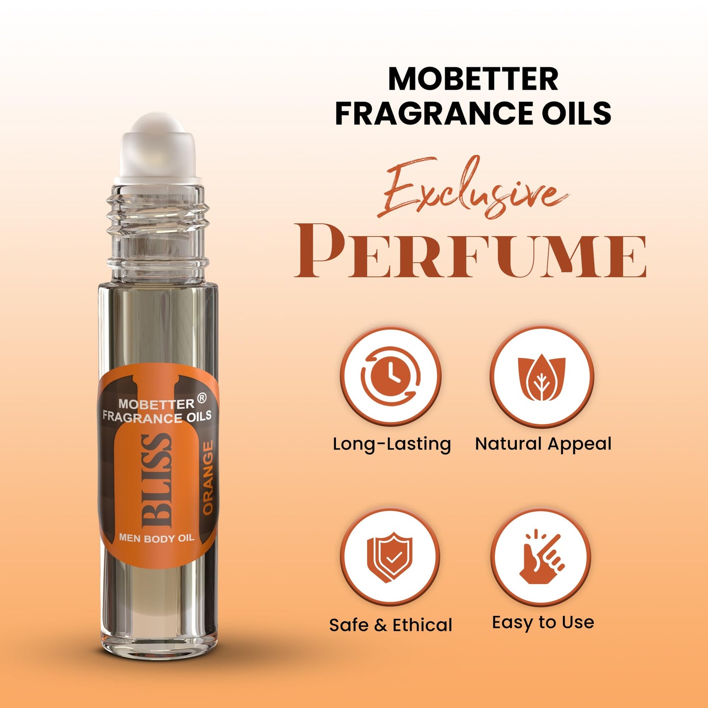 MOBETTER FRAGRANCE OILS Bliss Orange Men Cologne Body Oil