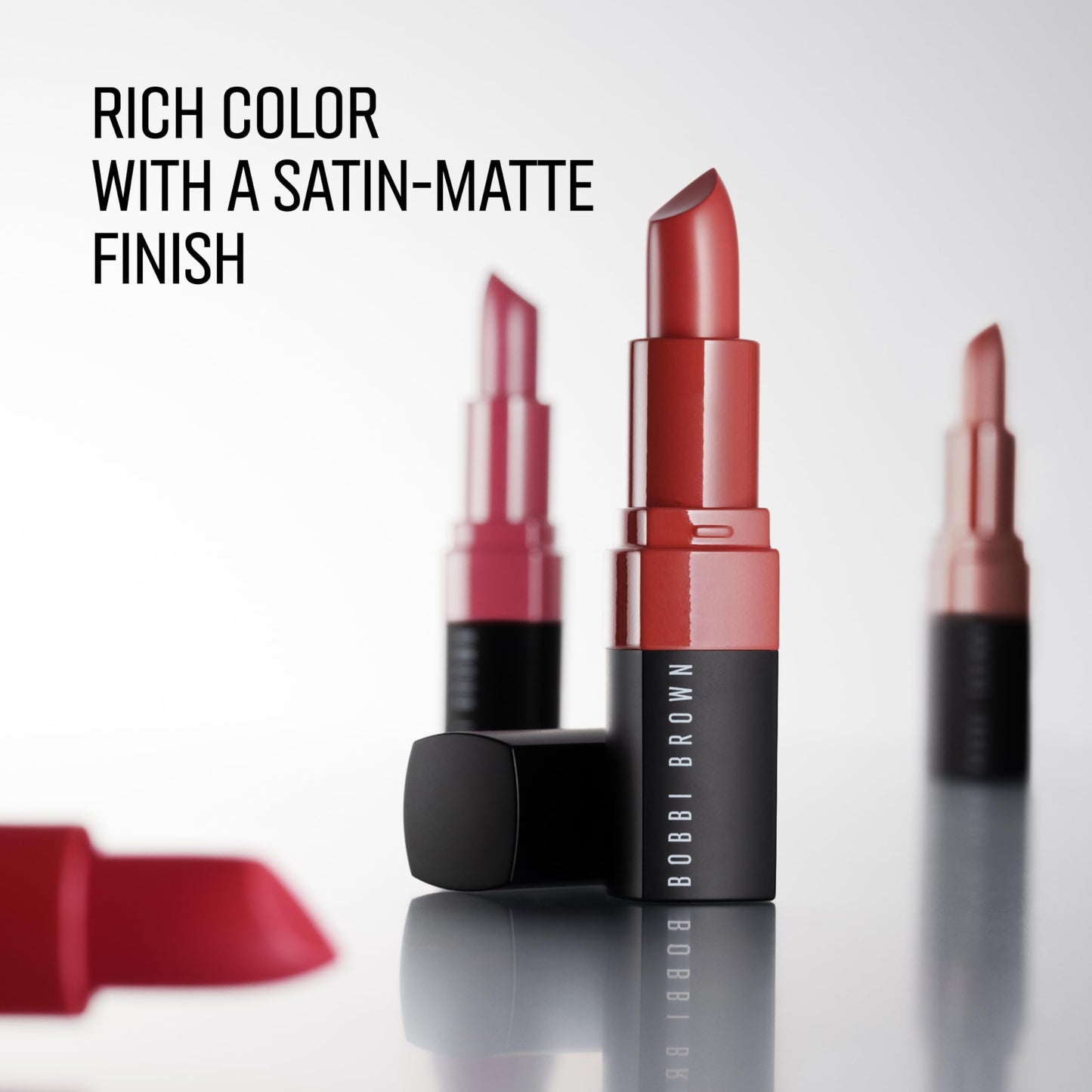 Bobbi Brown Crushed Lip Color | Hydrating, High-Pigment, Satin-Matte Lipstick | Non-Drying, Long-Lasting Wear & Lip Stain Effect, 0.12 Ounce, Italian