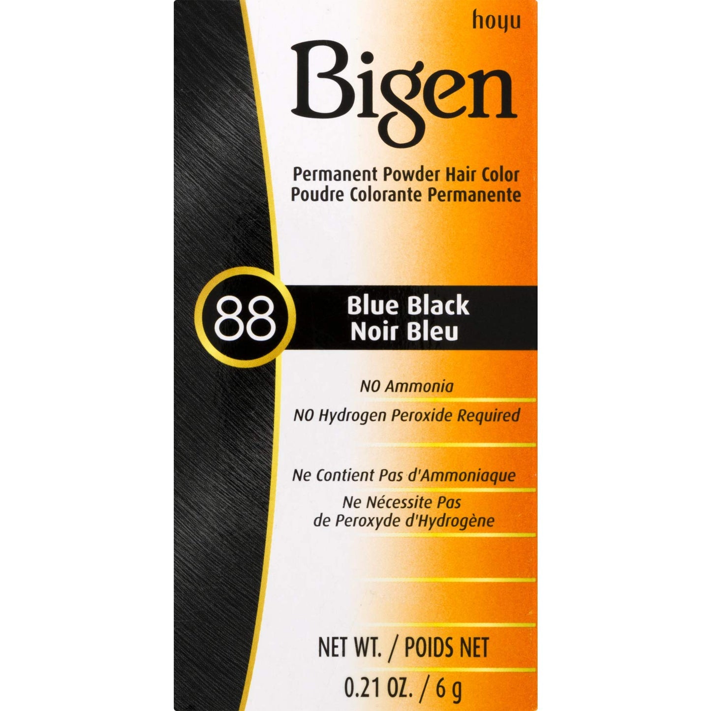Bigen Permanent Powder Hair Color 88 Blue Black 1 ea