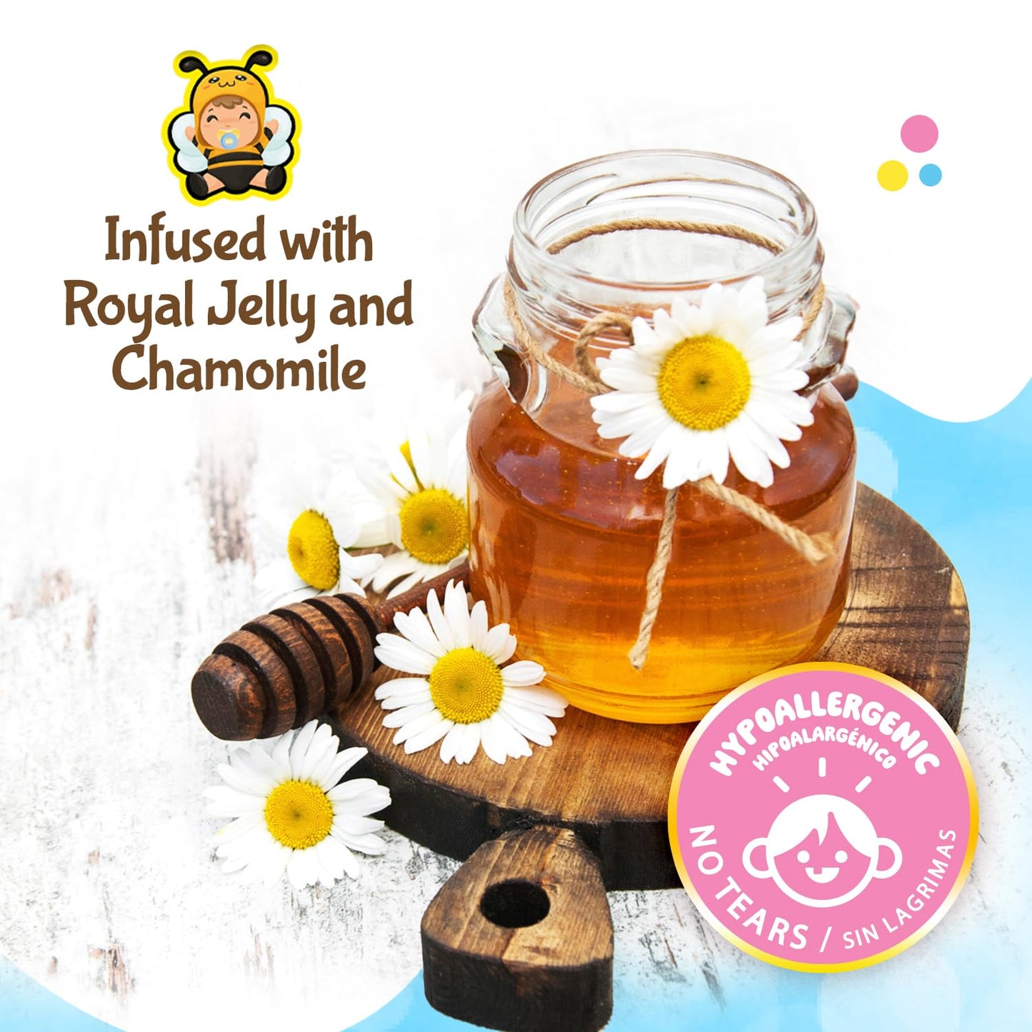 Tio Nacho Royal Baby Hair and Body Shampoo with Royal Jelly & Chamomile, 13.5 fl oz - Hypoallergenic, Gentle, Tear Free, All in One Body Wash