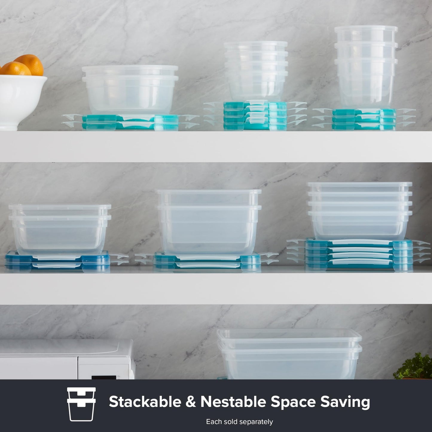 Snapware Total Solution 16-Pc Plastic Food Storage Containers Set,(4) 2-Cup & (4) 1.2-Cup Round Meal Prep Container, BPA-Free Lids with 4 Locking…