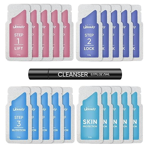 Libeauty Brow Lamination Kit Lash Lift Kit Lasting 8 Weeks Sachet Disposable Upgraded Version Curling Perming Wave Lotion & Liquid Set Home Perm Kit