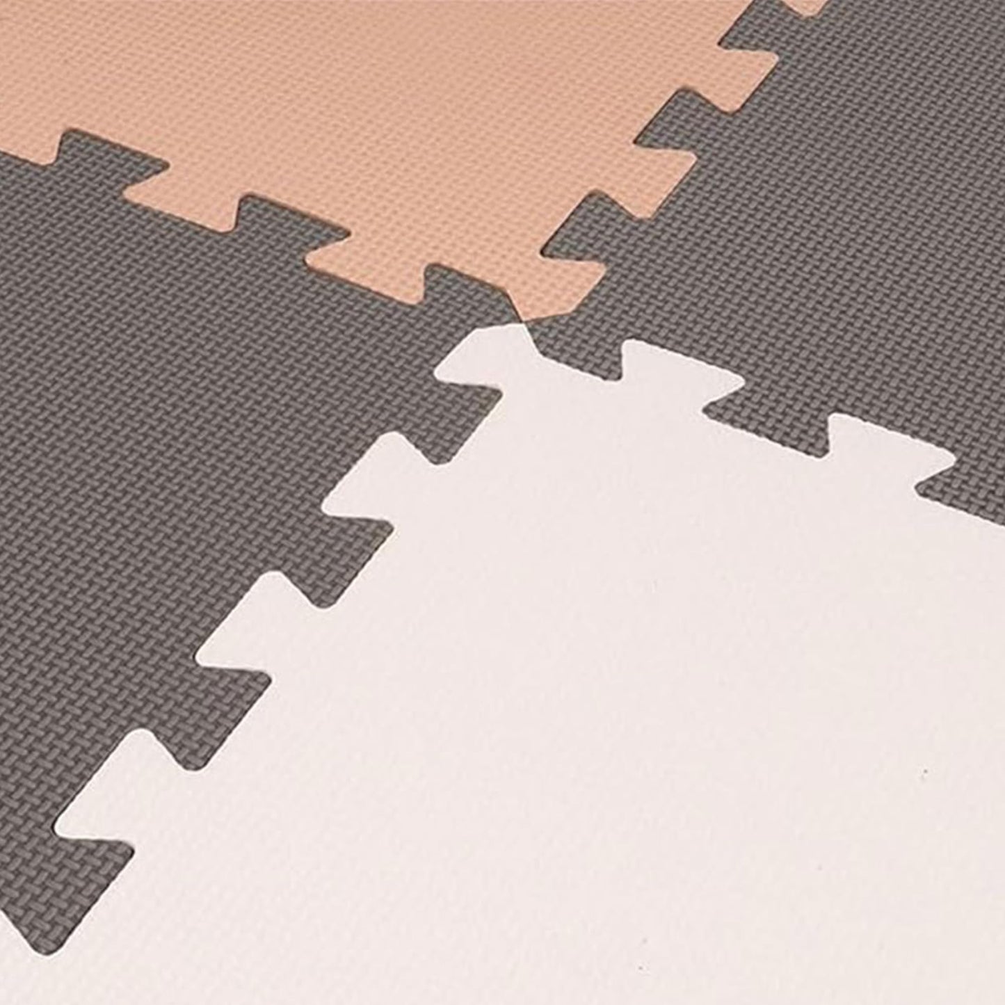 BalanceFrom Puzzle Play Mat – 36 Interlocking Foam Floor Tiles, Cream/Gray/Beige, Soft Playroom Flooring for Indoor & Outdoor Playpen