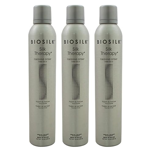 Silk Therapy Finishing Spray - Firm Hold by Biosilk for Unisex - 10 oz Hair Spray - (Pack of 3)