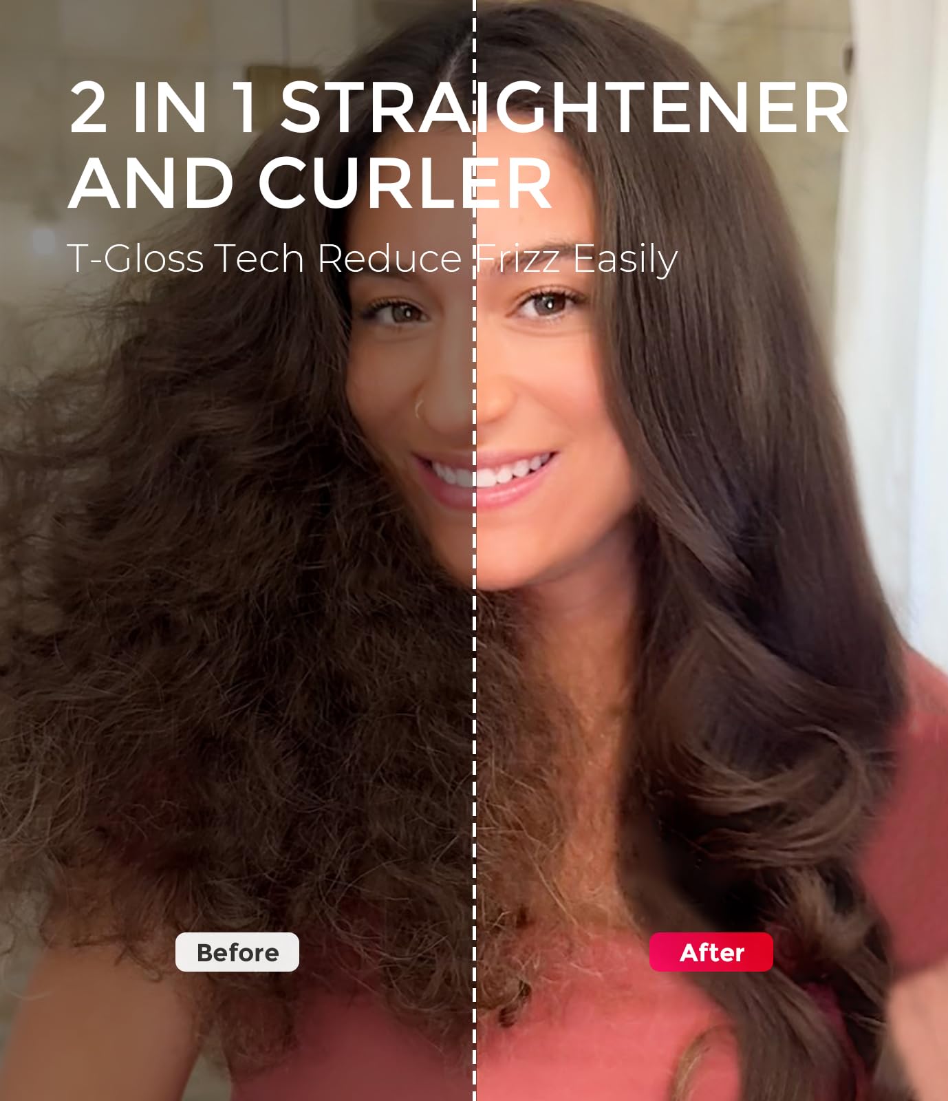 TYMO 2.0 Thermal Brush Curling Brush - STYLUX 1.7" Blowout Volumizer with Flexi-Fit for Hair Straightening, Heated Round Styler Tool, Hair Beauty and Personal Care TYMO