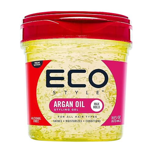 Ecoco Eco Style Gel - Argan Oil - 100% Pure Olive Oil - Promotes Healthy Hair - Nourishes And Repairs Hair - Long-Lasting Shine - 10/10 Maximum Hold