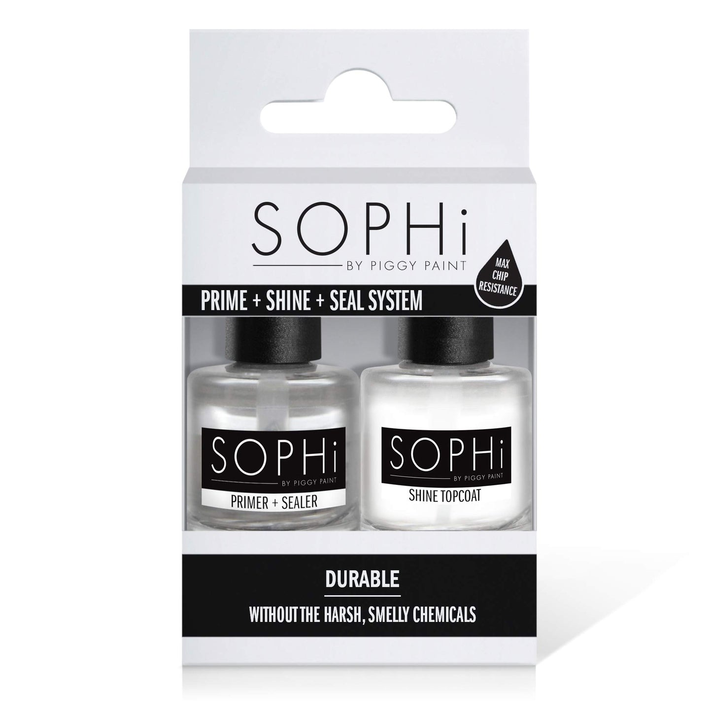 SOPHi Prime + Shine + Seal System (Primer/Sealer + Topcoat assembled in box) Non Toxic, Safe, Free of All Harsh Chemicals