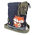 CHALA Handbag Canvas Crossbody Messenger Bags - FOX with coin purse (Blue)