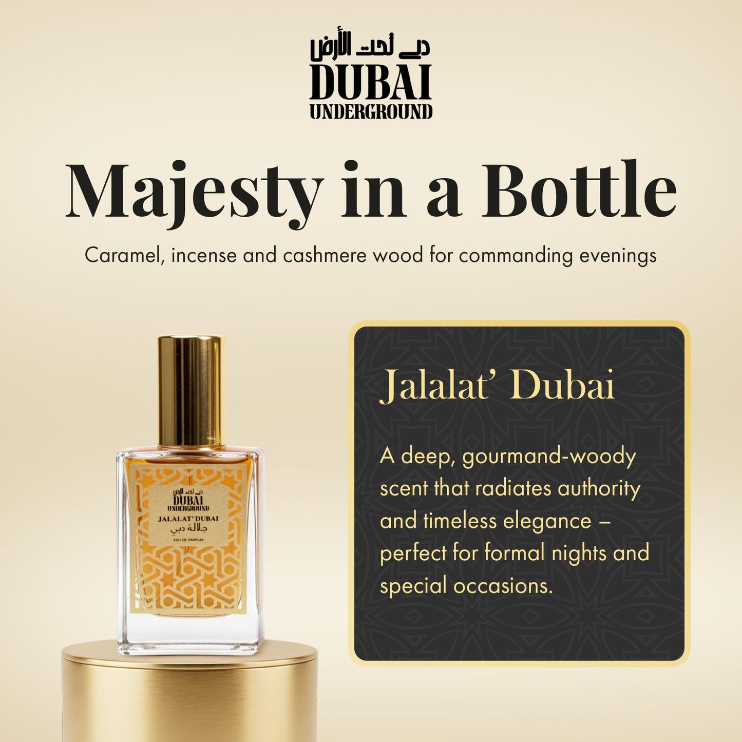 DUBAI UNDERGROUND 3PC Mini EDP Arabic Fragrance Collection | Unisex Discovery Set | Jalalat, Fakhar, Sahra | Luxurious Arabian Perfume Gift | Rare