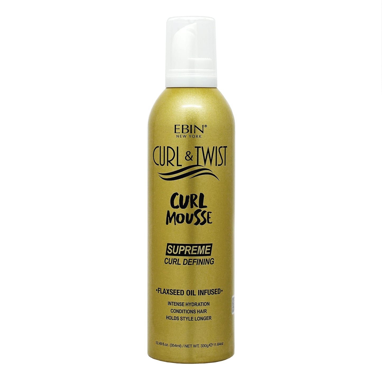 Curl & Twist Supreme Curl Defining Mousse 12.49 fl oz/354 ml - Flaxseed & Coconut Oil Infused Vitamin E Prevents Dryness Restores Vibrancy and Adds