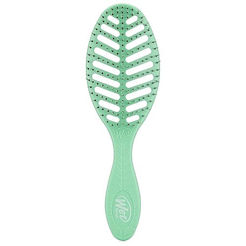 Wet Brush Go Green Speed Dry Hair Brush, Green - Vented Design & Ultra Soft HeatFlex Bristles - Ergonomic Handle Manages Tangle & Uncontrollable Hair