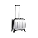 Rockland Revolution Hardside Rolling Computer Case, Silver, Carry-On 17-Inch