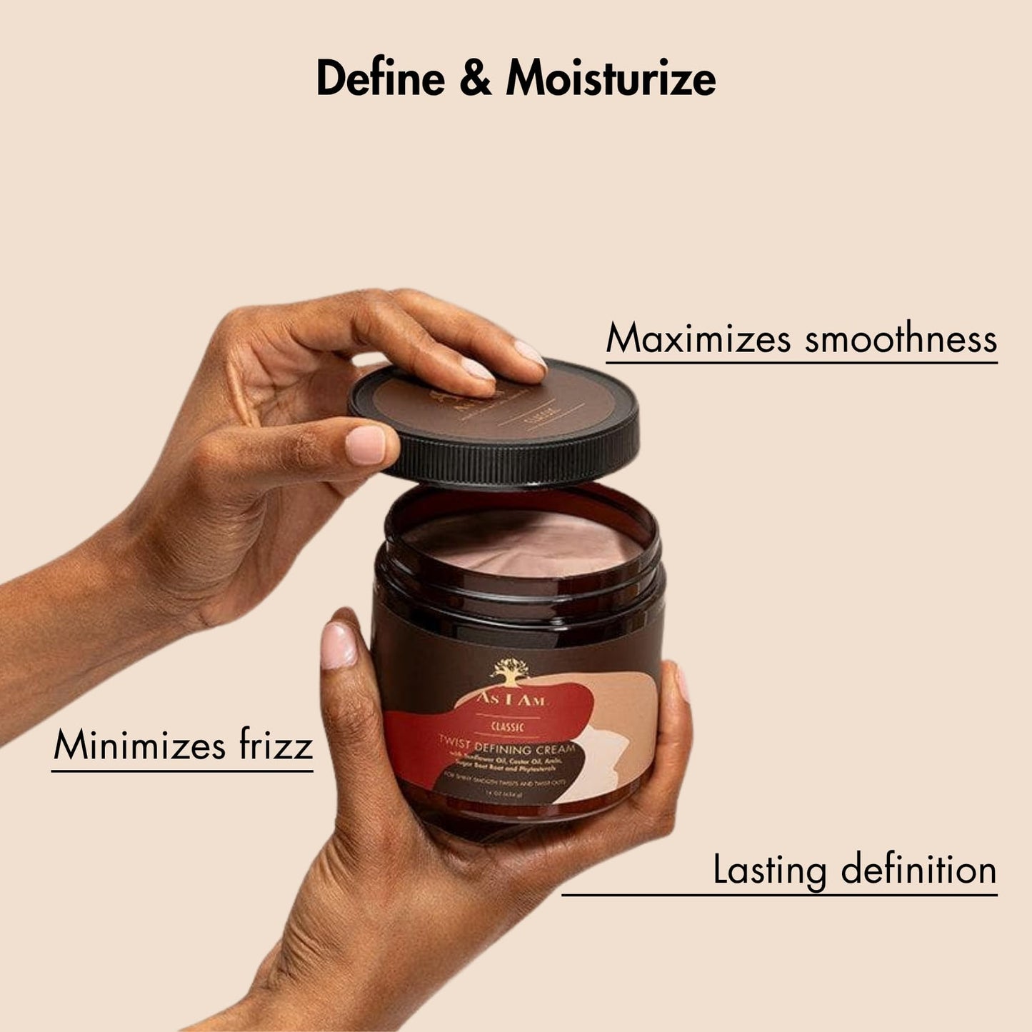 As I Am Twist Defining Cream - 8 Ounce - with Castor oil and Phytosterols