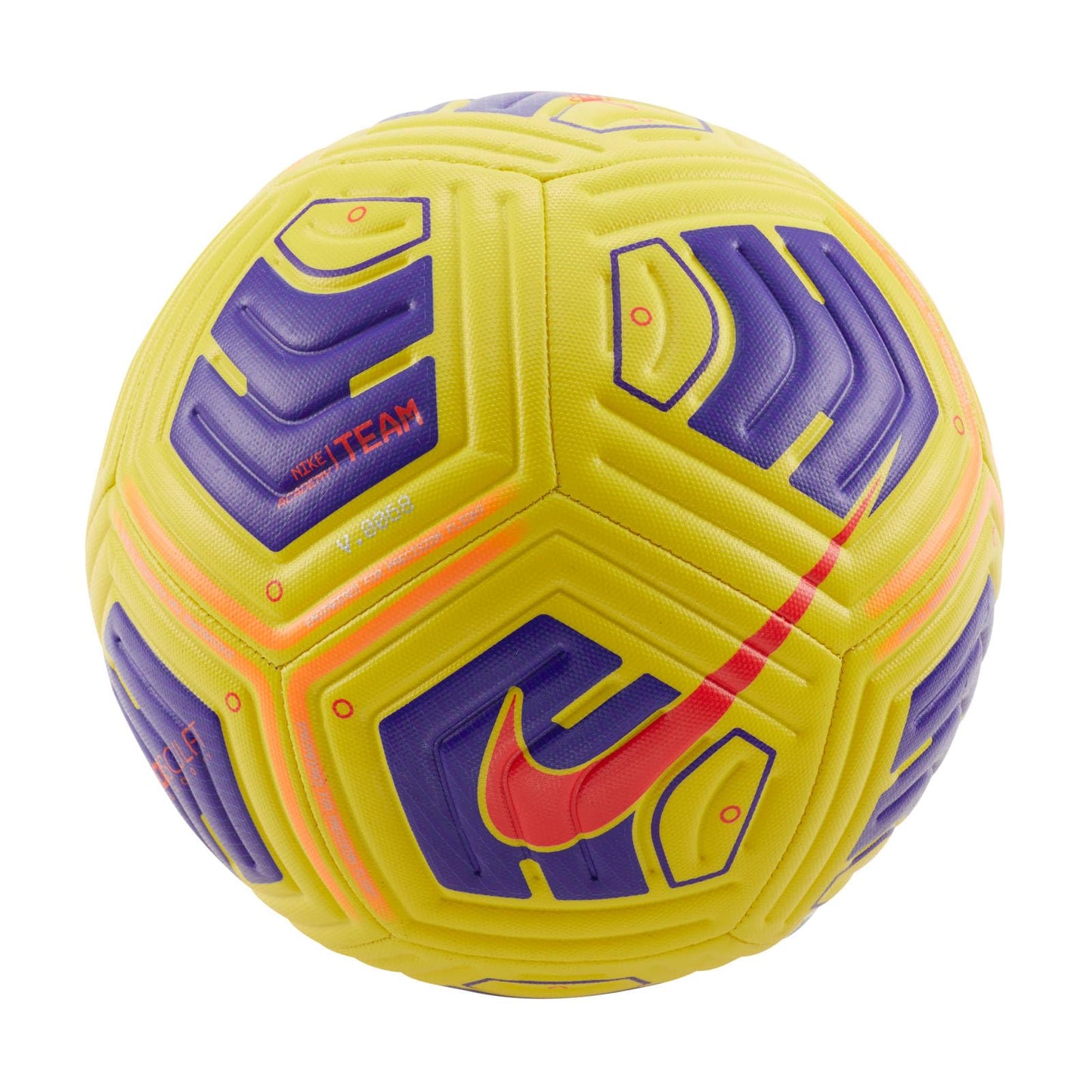 Nike CU8047-720 Academy Recreational Soccer Ball Unisex Yellow/Violet Size 5