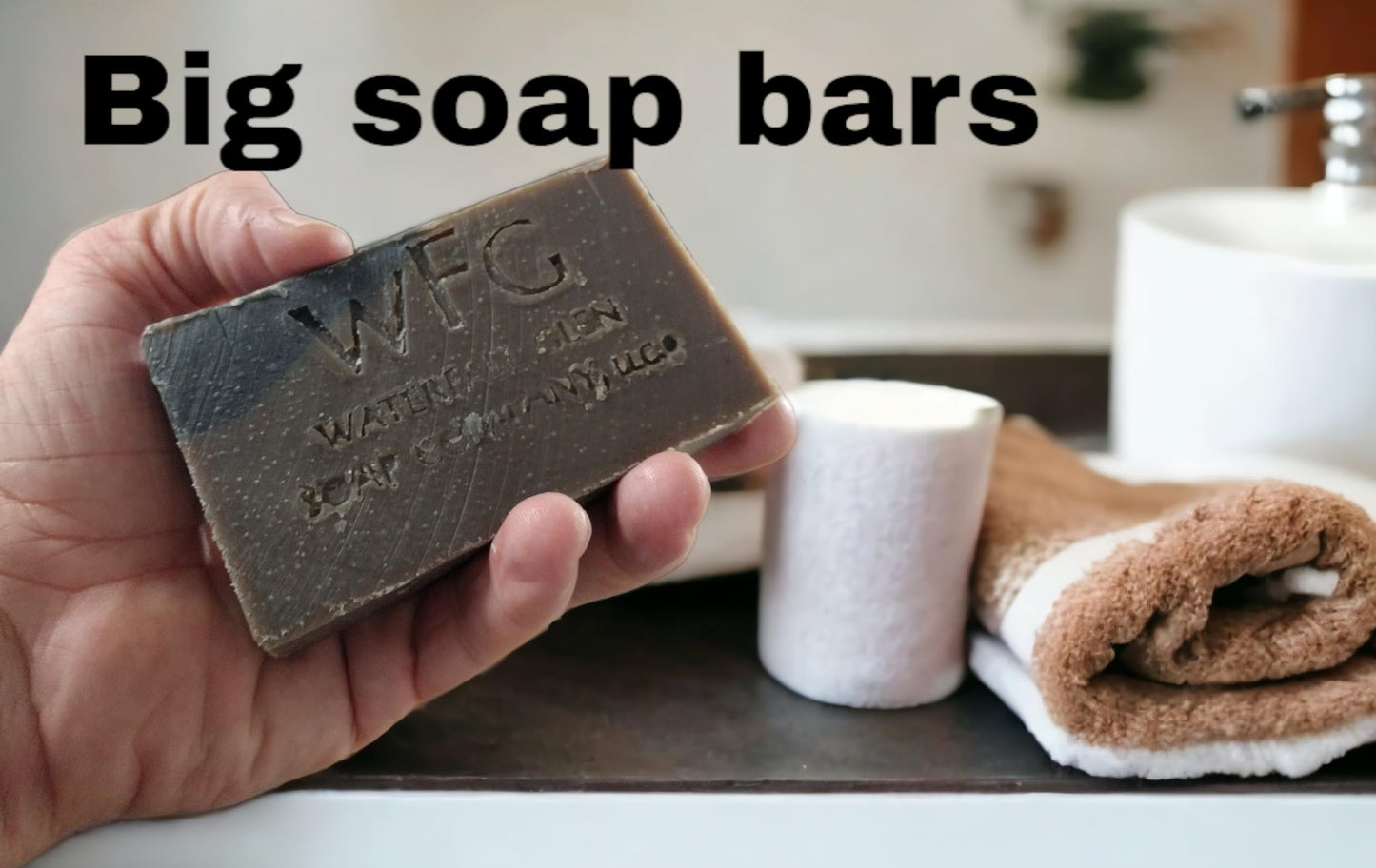 WFG WATERFALL GLEN SOAP COMPANY, LLC, Mistique, sandalwood, patchouli and spices bath soap, body soap, natural vegan soap enriched with kokum butter