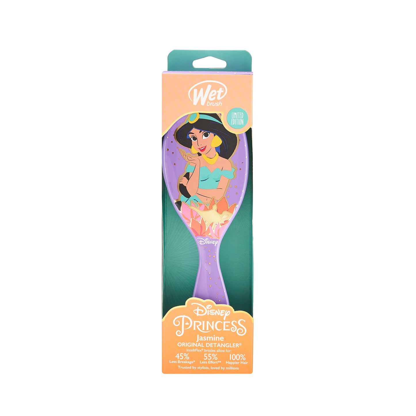 Wet Brush Original Detangler Brush - Jasmine, Ultimate Princess Celebration - All Hair Types - Ultra-Soft Bristles Glide Through Tangles with Ease