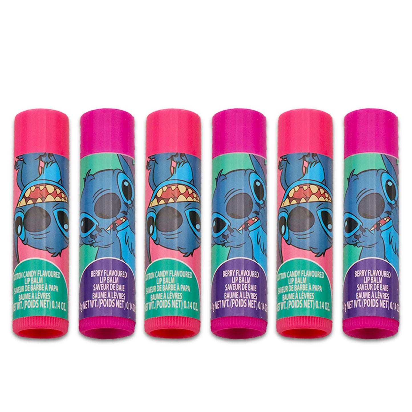 Stitch Lip Balm Tube Bundle for Girls - 6 Pack of Stitch Lip Balm in Assorted Flavors Plus Stickers, More | Stitch Party Favors