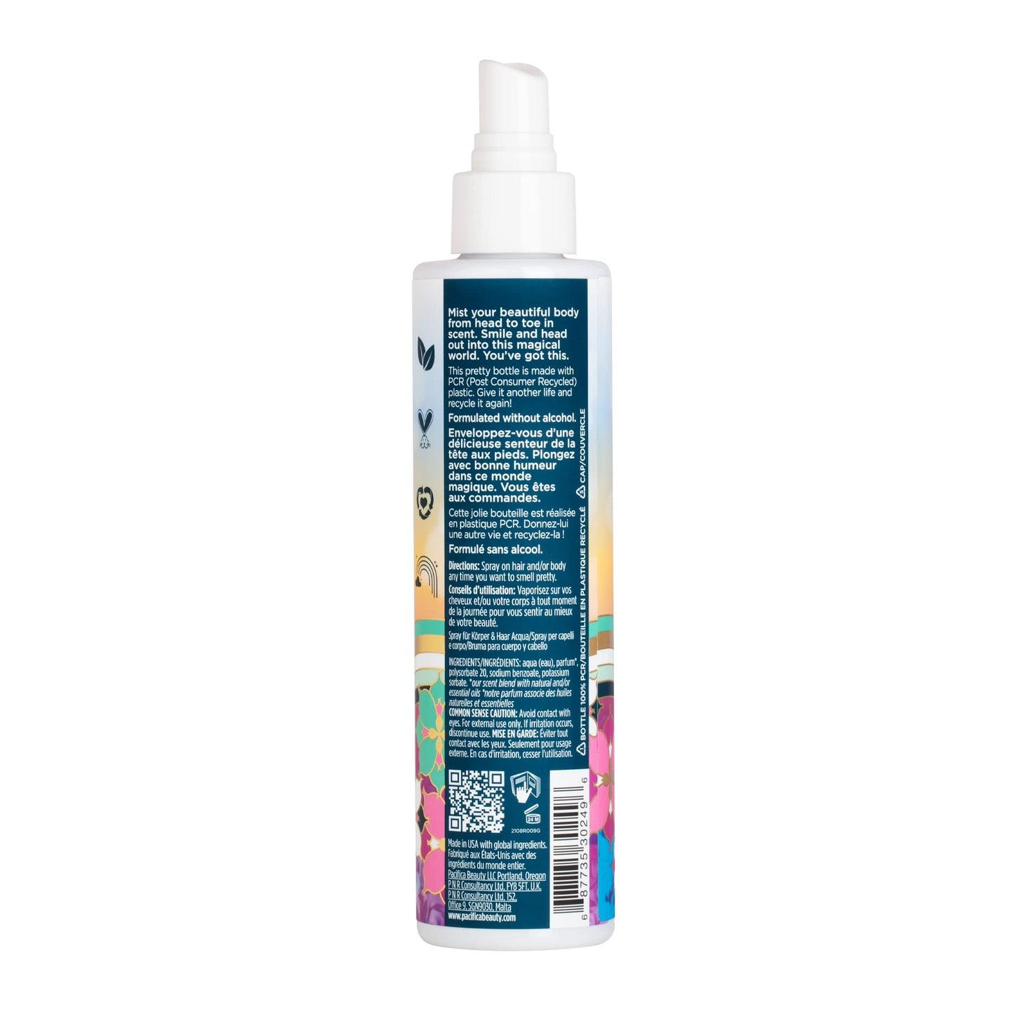 Pacifica Beauty Himalayan Patchouli Berry Hair & Body Mist, Fragrance, Perfume Body Spray, Grapefruit, Sweet Gourmand, Vegan, 6 fl oz (1 Count)