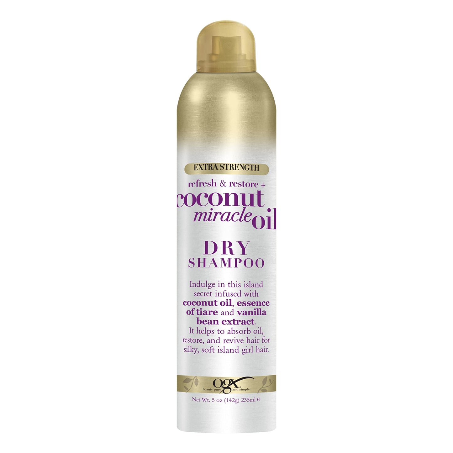 OGX Extra Strength Refresh Restore + Dry Shampoo, Coconut Miracle Oil, 5 Ounce