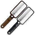 Microplane Colossal Foot File, Black and Brown - The Original Stainless-Steel Foot Scraper, Dead Skin/Callus Remover for Feet, Foot Scrubber, Pedicure