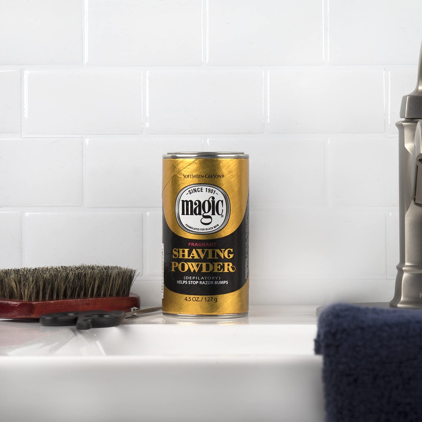 SoftSheen-Carson Magic Razorless Shaving for Men, Magic Shaving Powder with Fragrance, Coarse Textured Beards, Formulated for Black Men, Depilatory Beauty and Personal Care Soft-Sheen Carson