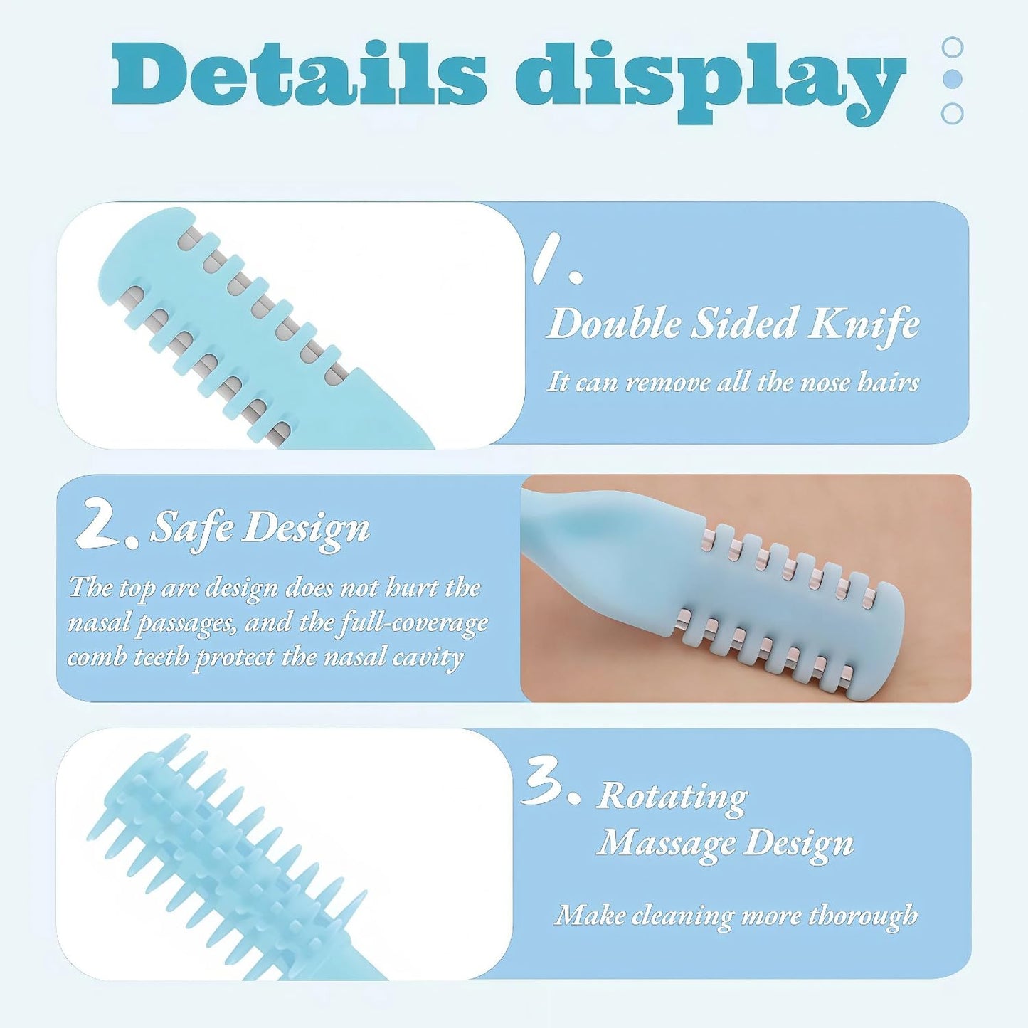 Wulthus 5Pcs 2-in-1 Nasal Hair Cutter, 2026 New Double Sided Nose Hair Cutter, Portable 360° Rotating Manual Nose Hair Trimmer for Men and Women Beauty and Personal Care Wulthus
