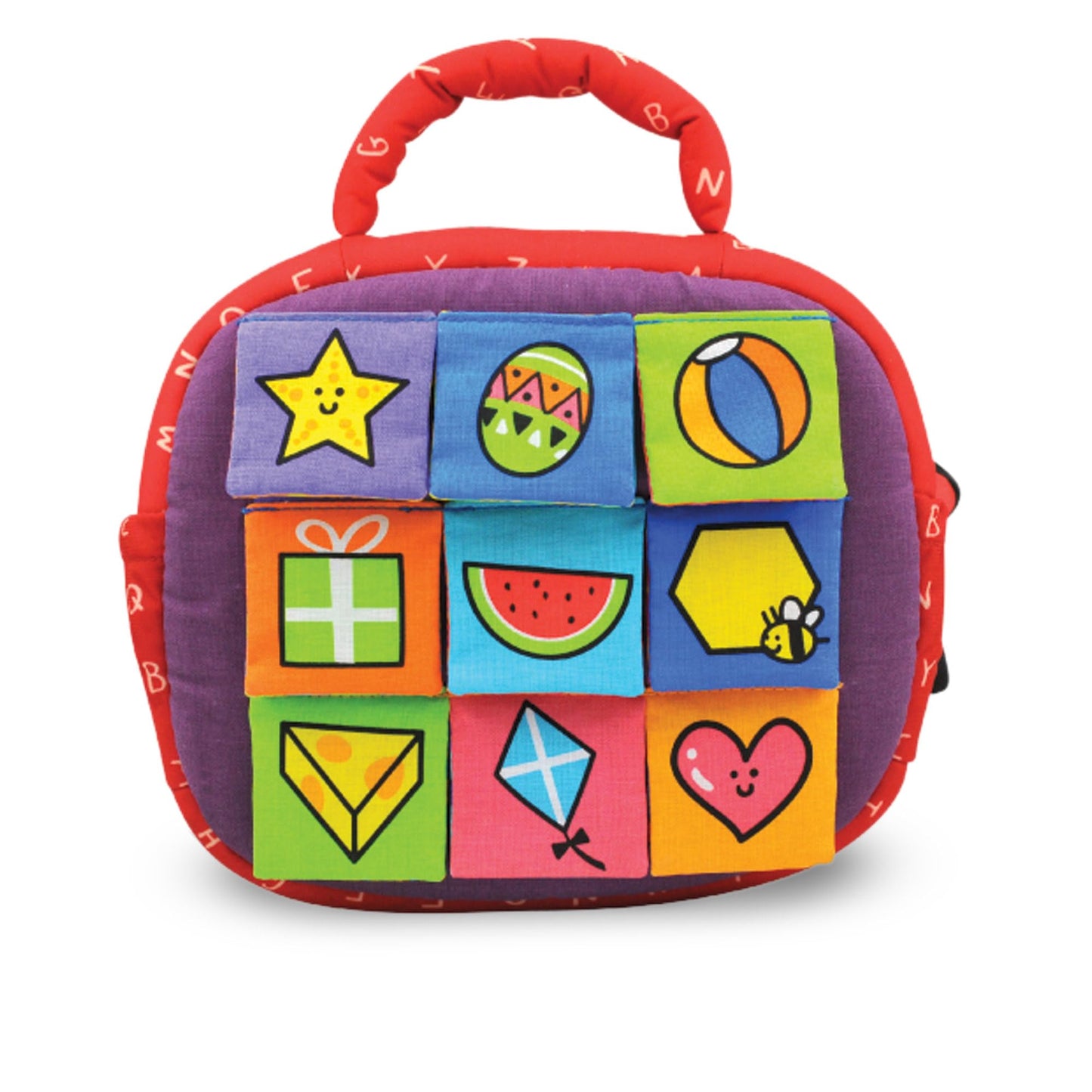 Melissa & Doug K's Kids Take-Along Shape Sorter | 2-Sided Activity Bag with 9 Textured Blocks | Sensory Travel Toy for Toddlers & Infants