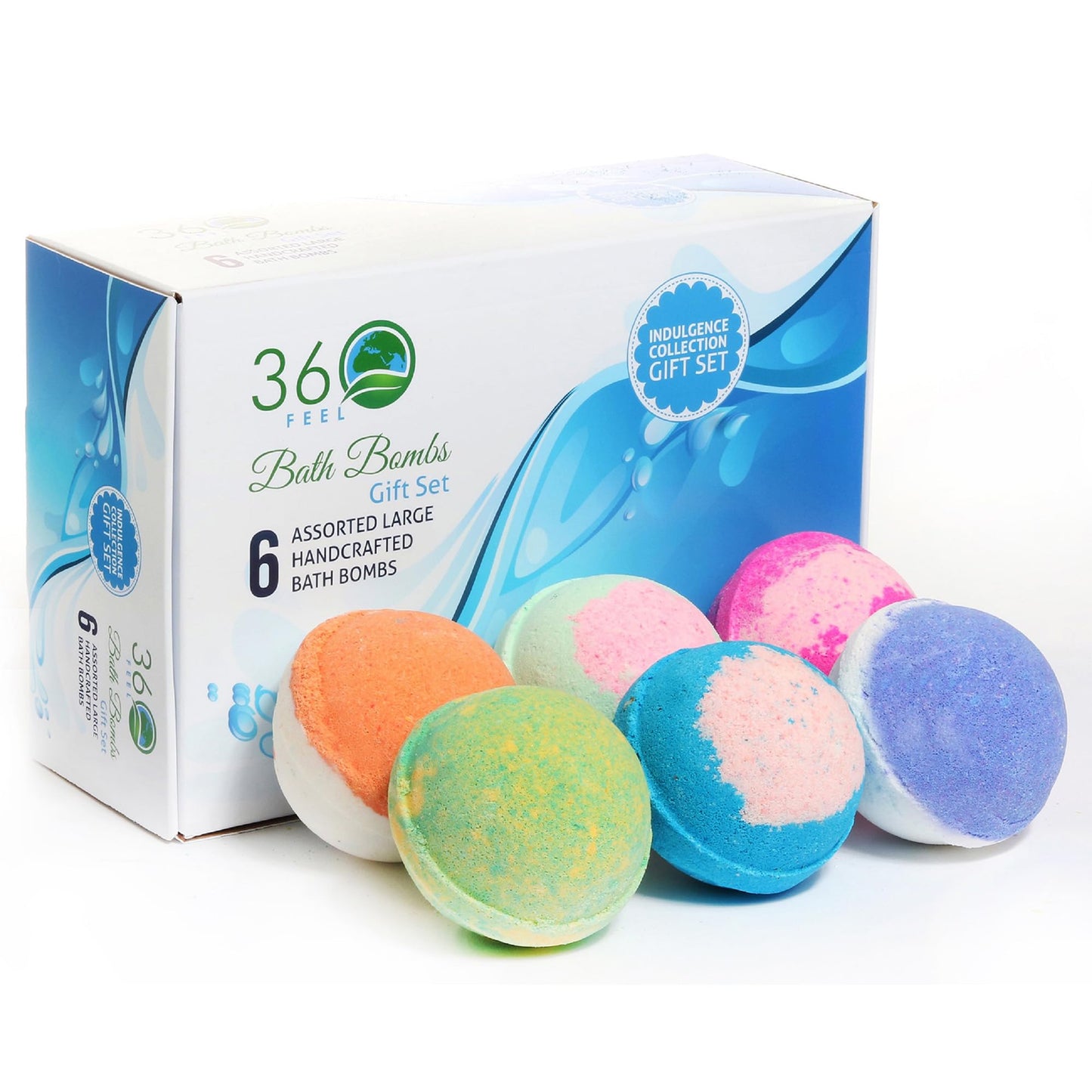 360Feel Bath Bombs Gift Set - Handcrafted Moisturizing Bath Bombs for Women Infused with Essential Oils - an Ideal Gift for Any Occasion…