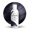Adore Semi Permanent Hair Color - Vegan and Cruelty-Free Hair Dye - 4 Fl Oz - (125 Purple Black, 4 Fl Oz (Pack of 1))