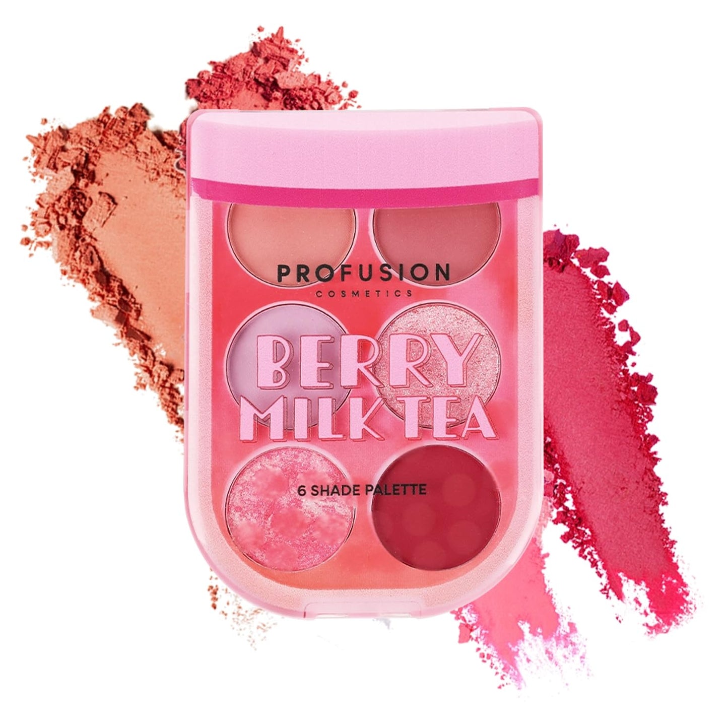 Profusion Cosmetics Milk Tea Eyeshadow Palette - 6 Highly Pigmented & Blendable Shades with Matte & Shimmer Finishes for Neutral & Smoky Looks