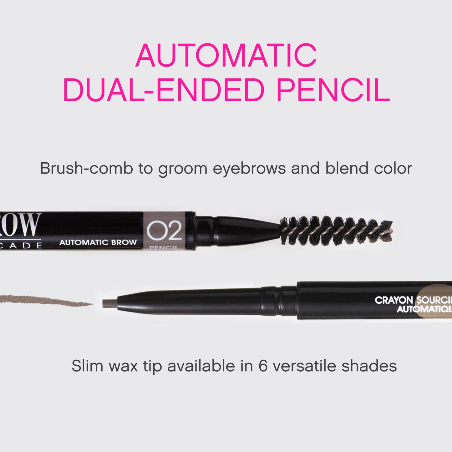 Vivienne Sabó Brow Arcade Eyebrow Pencil - Micro Definer with Brush for Natural Shaping, Long-Wear Color for Full, Defined Arches, Shade 02 Chocolate