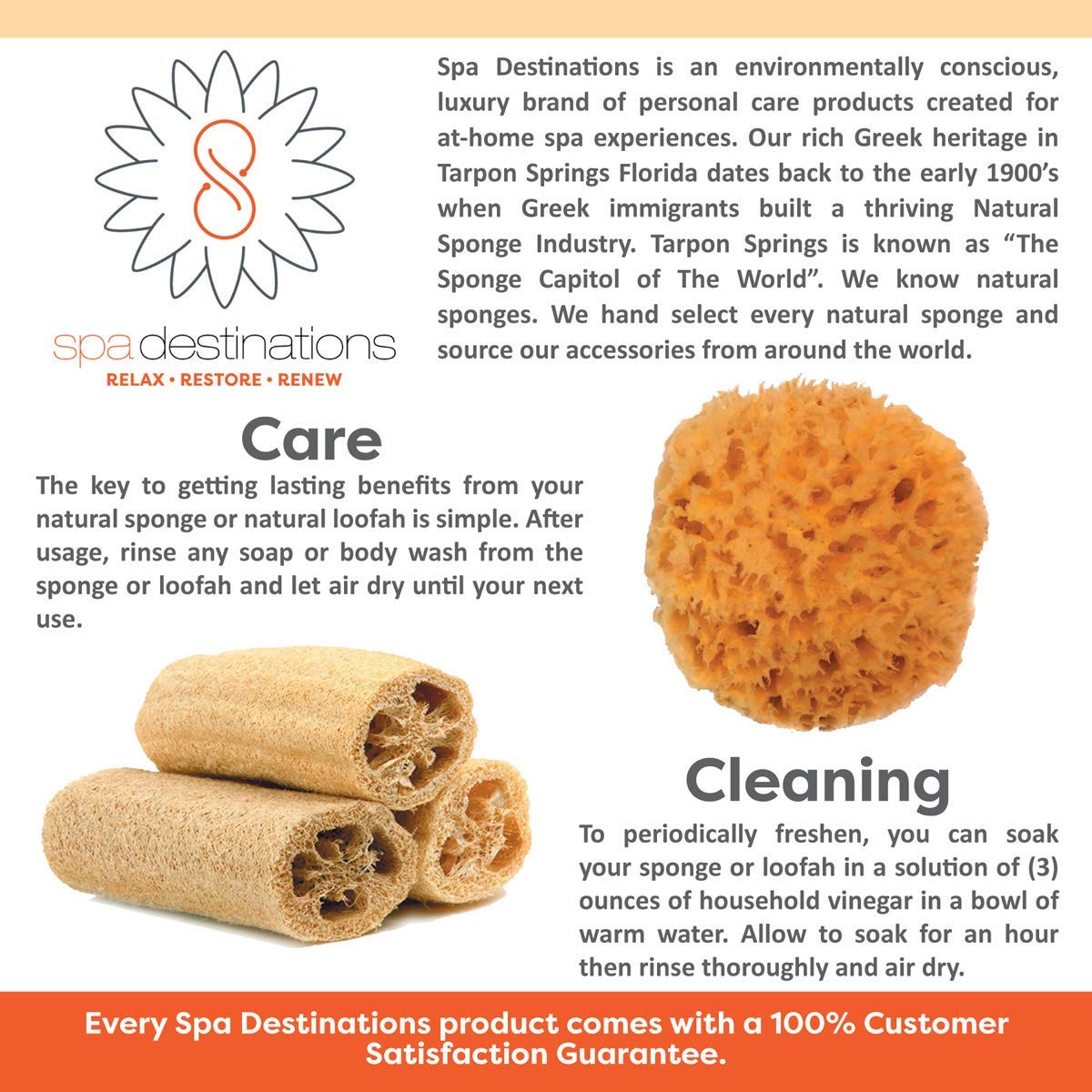 Natural Sea Wool Sponge 4-5" by Spa Destinations ® Amazing Natural Renewable Resource Creating The in Perfect Bath and Shower Experience Beauty and Personal Care Spa Destinations