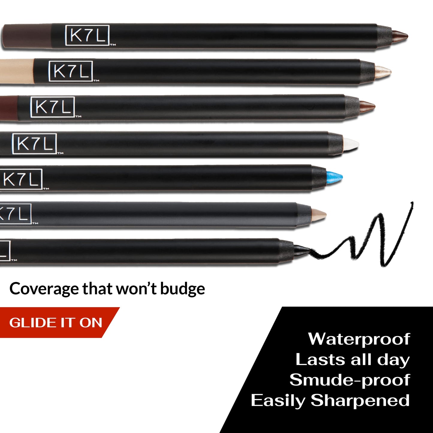 K7L Blue Eyeliner, Waterproof and Longwear - Electra
