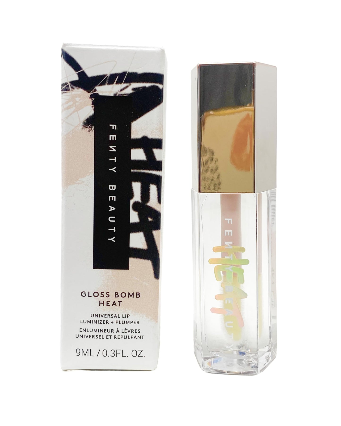 FENTY BEAUTY Gloss Bomb Heat Universal Lip Luminizer + Plumper - Glass Slipper Heat 07 (clear) .3 FL Oz