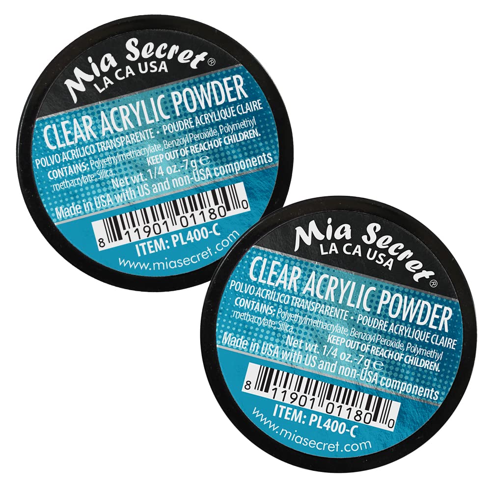 Mia Secret Clear Acrylic Powder (1/4 oz) 2 PACK Beauty & Personal Care Mia Secret