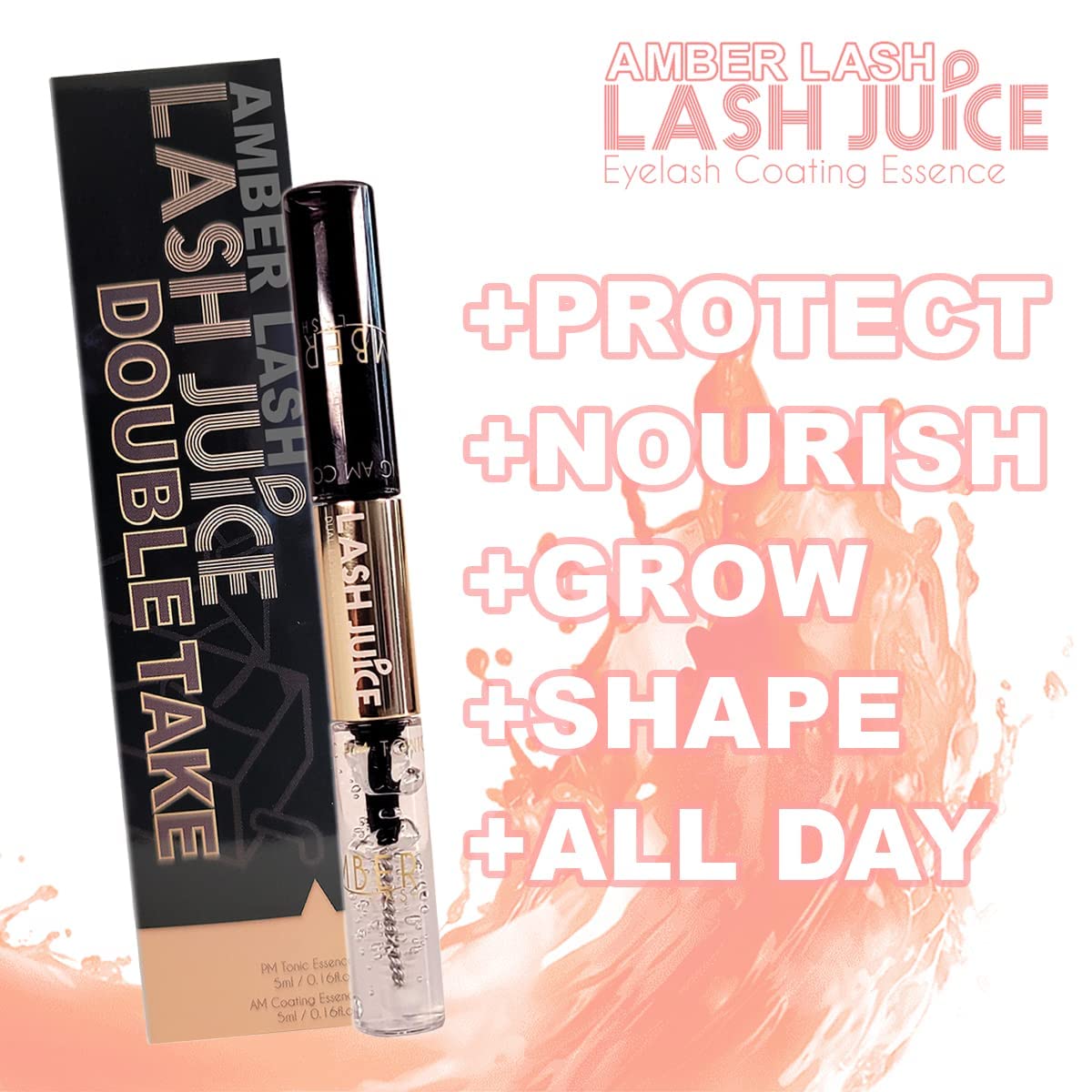 Lash Juice by Amber Lash, 3-in-1 Coating Essence and sealant for Eyelashes with Extensions and or Lift Perm, Protect and Nourish to Promote Healthy