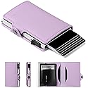 conceal plus small rfid wallet women, slim compact travel blocking credit card holder womens smart pop up minimalist case, capacity 6-10 cards cash &…