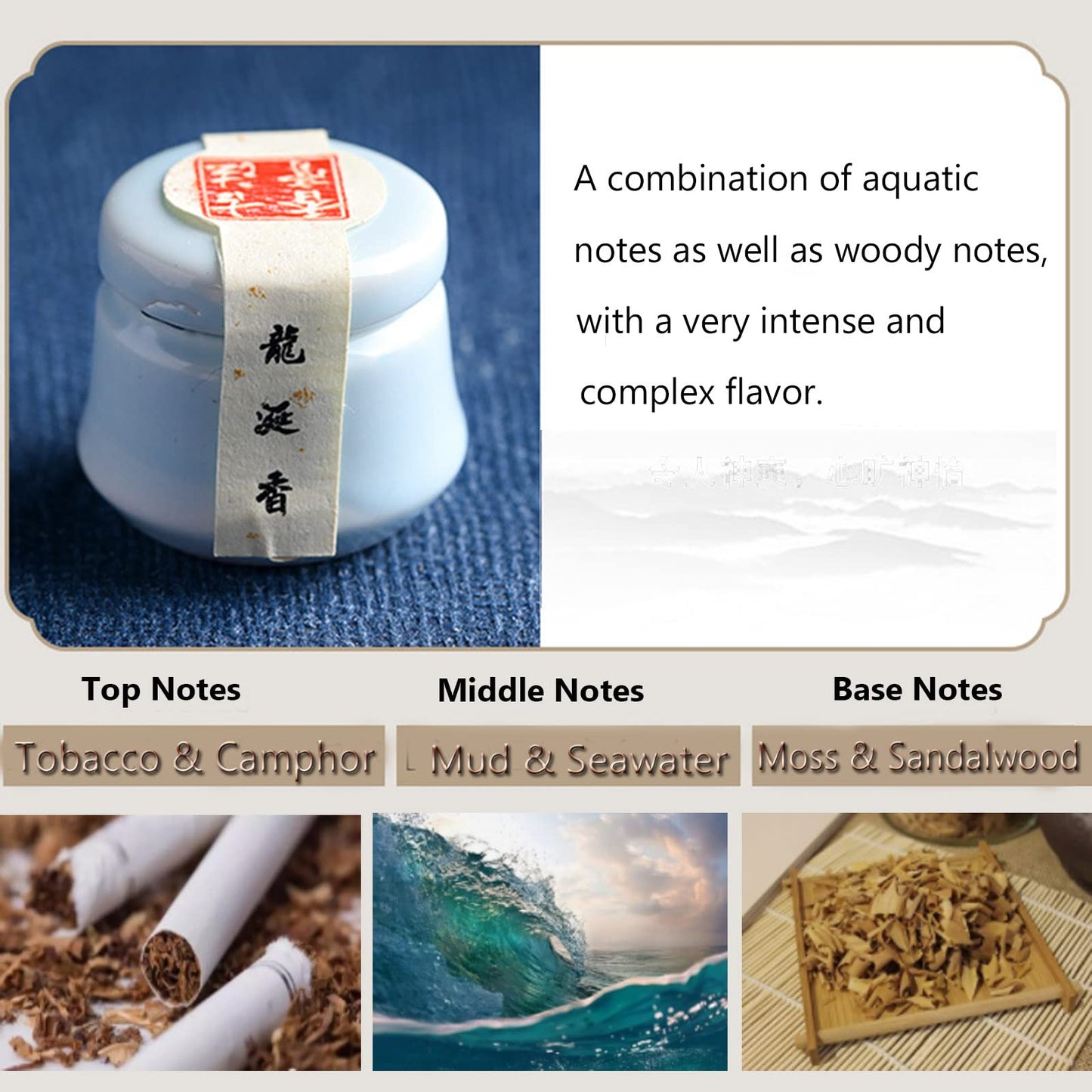 Grospe 3PCS Solid Balm Sets - Solid Perfume Portable Pocket Ceramic Jar - Perfect for Travel Use - Natural Rose Ambergris Ebony Fragrance for Men