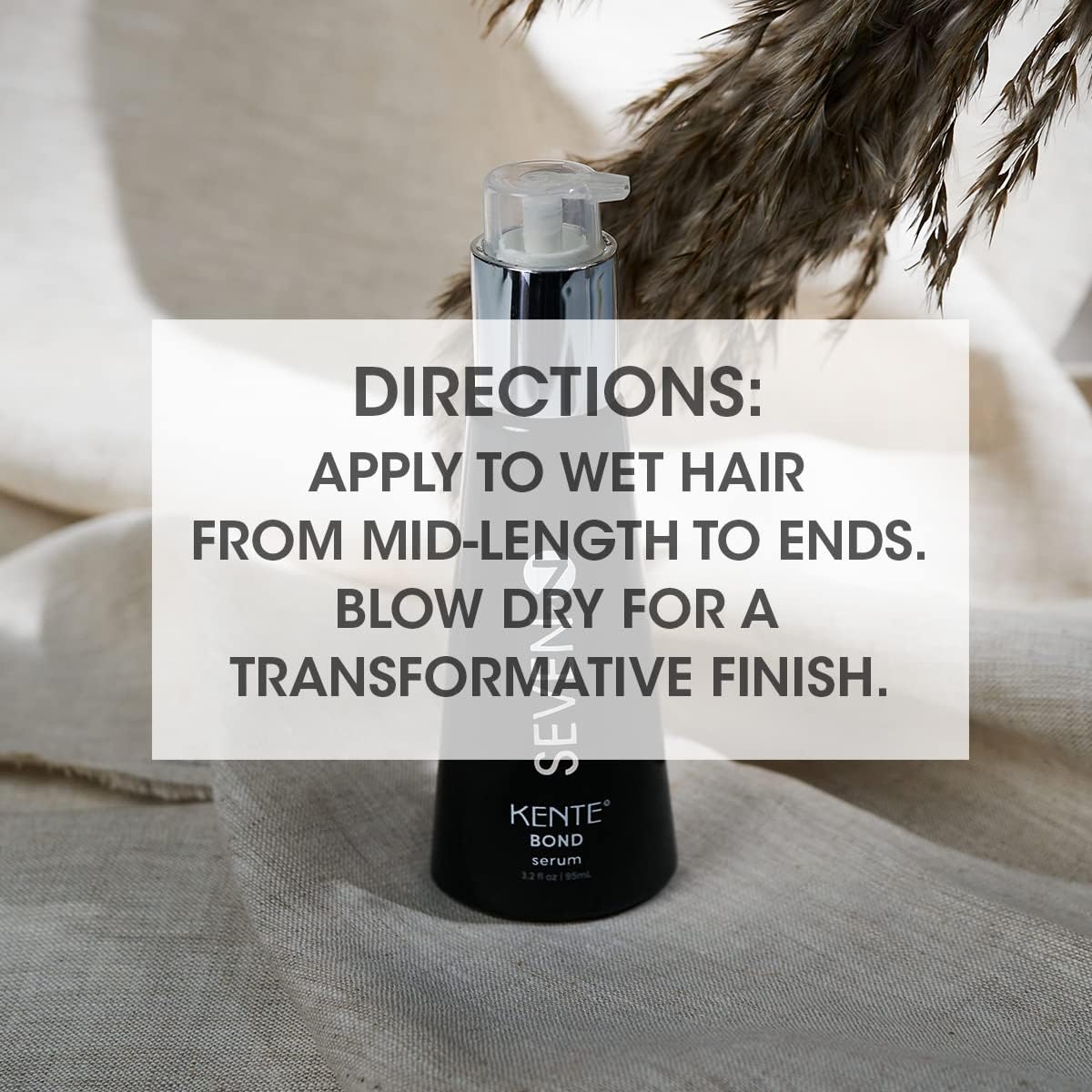 SEVEN haircare - Kente® BOND Serum with Vit E & Blueberry Extract- Restorative Serum for Damaged Hair - Smooth & Seal Split Ends - Sulfate Free