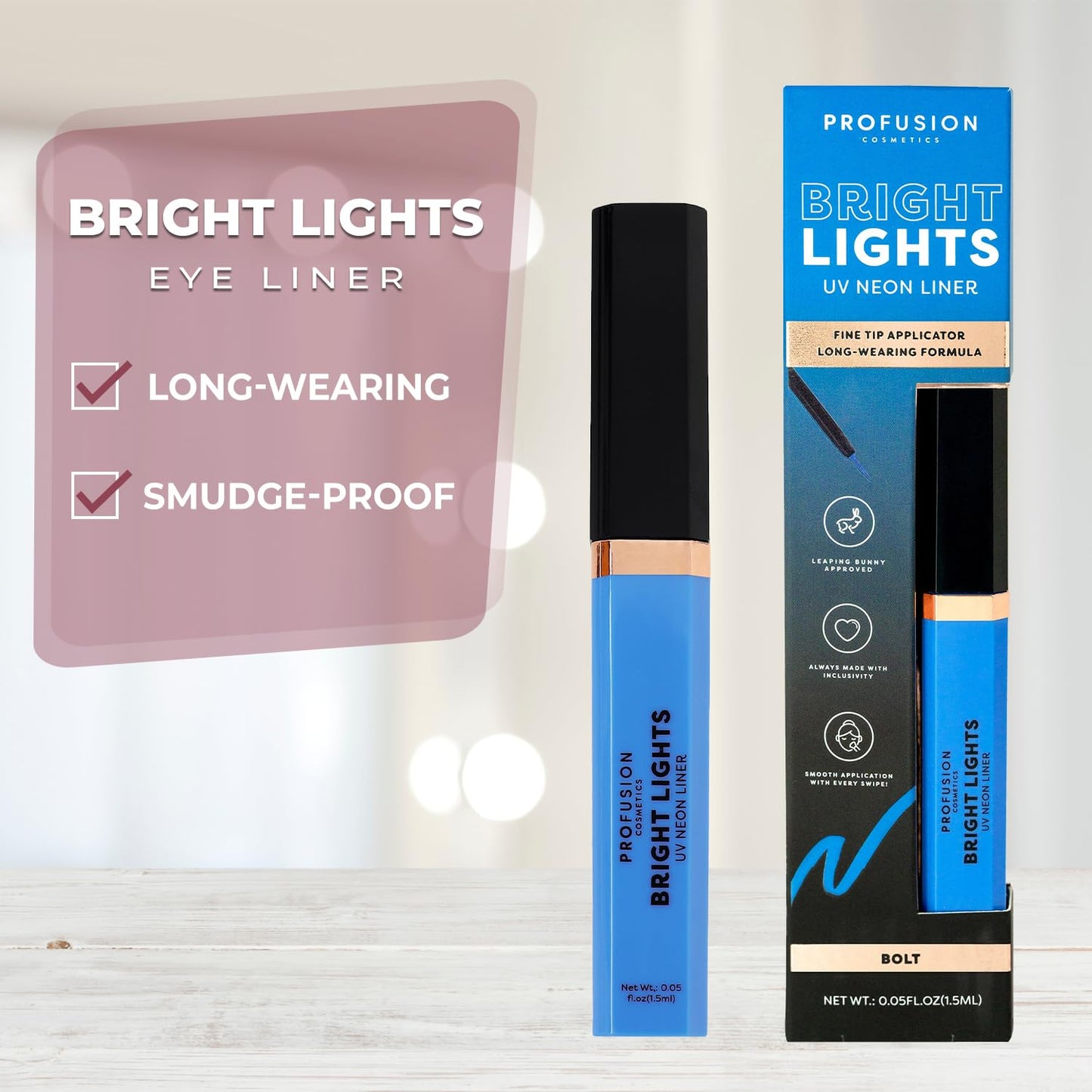 Profusion Cosmetics Bright Lights UV Neon & Pastel Eyeliner - Smudge-Proof, Long-Wearing Eye Liner with Precise Retractable Tip, Waterproof
