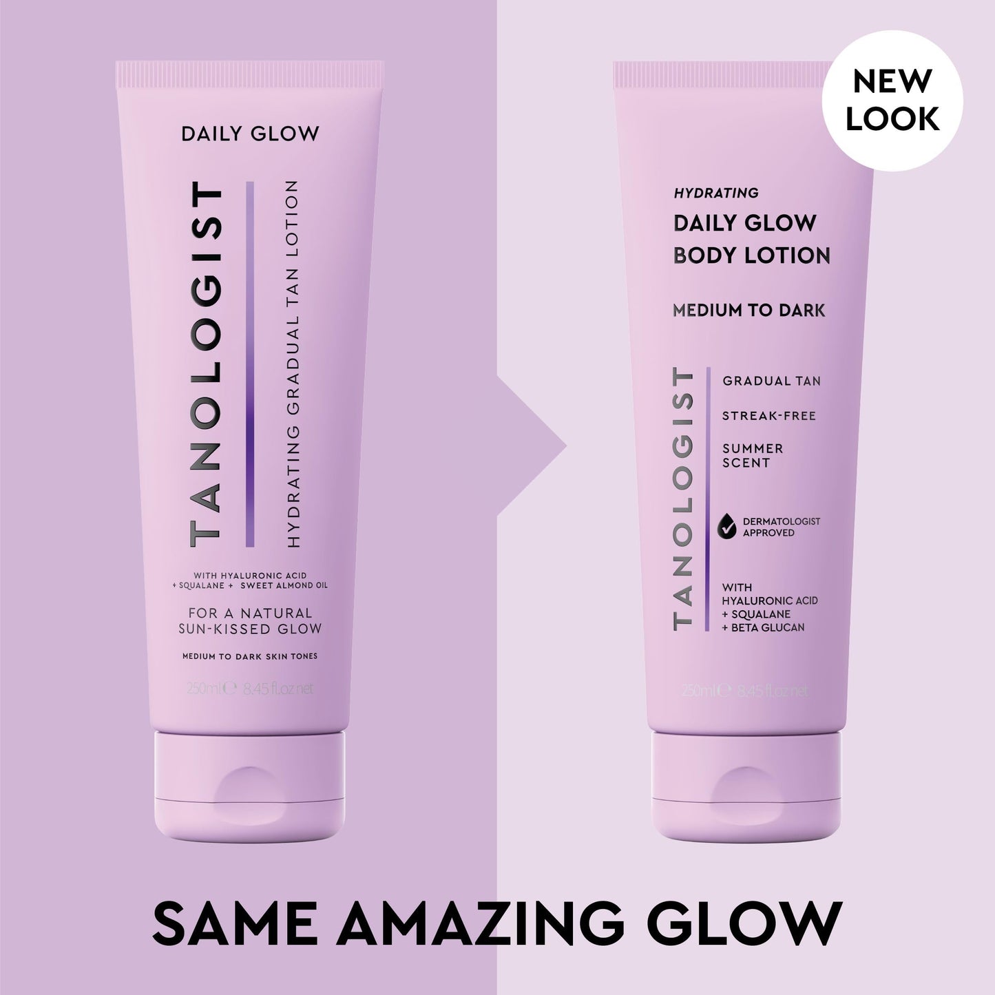 Tanologist Hydrating Daily Glow Body Lotion, Medium/Dark, Gradual Tanning Lotion, No Fake Tan Smell, Streak-Free & Natural-Looking Self Tanner, Vegan Beauty and Personal Care Tanologist