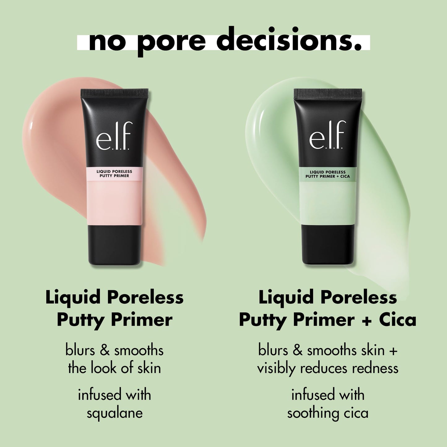 e.l.f. Liquid Poreless Putty Primer + Cica, Face Primer For Gripping Makeup, Visibly Reducing Redness & Soothing Skin, Vegan & Cruelty-Free