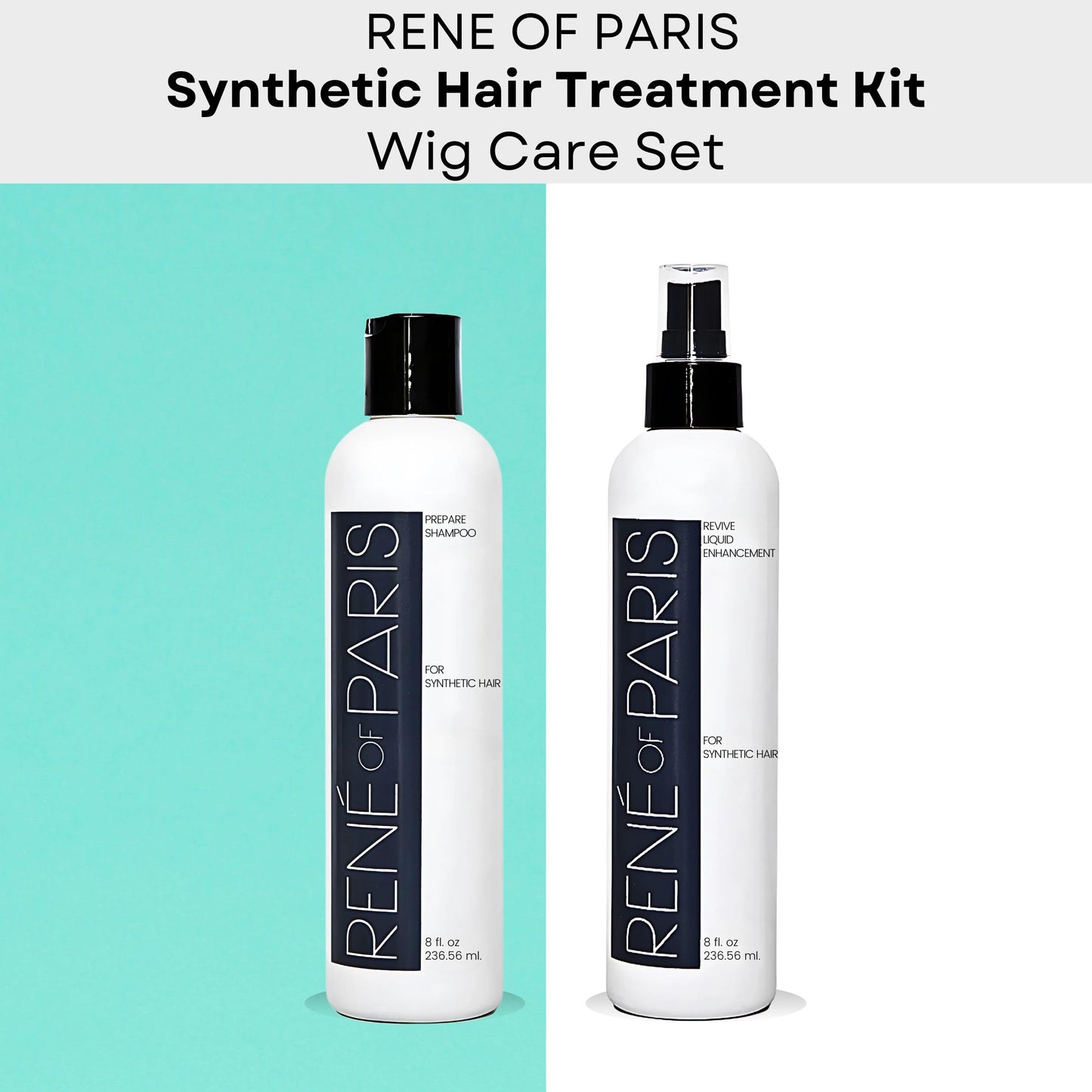 Rene of Paris Hair Care Kit Gently cleanses & Replenishes - 8 Fl Oz Bottles