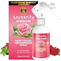 Locsanity Pure Rosewater Hair and Facial Spray - Regular Size Hydrating Face Mist to Soothe, Refresh, and Rejuvenate Skin, Reduce Oil and Buildup