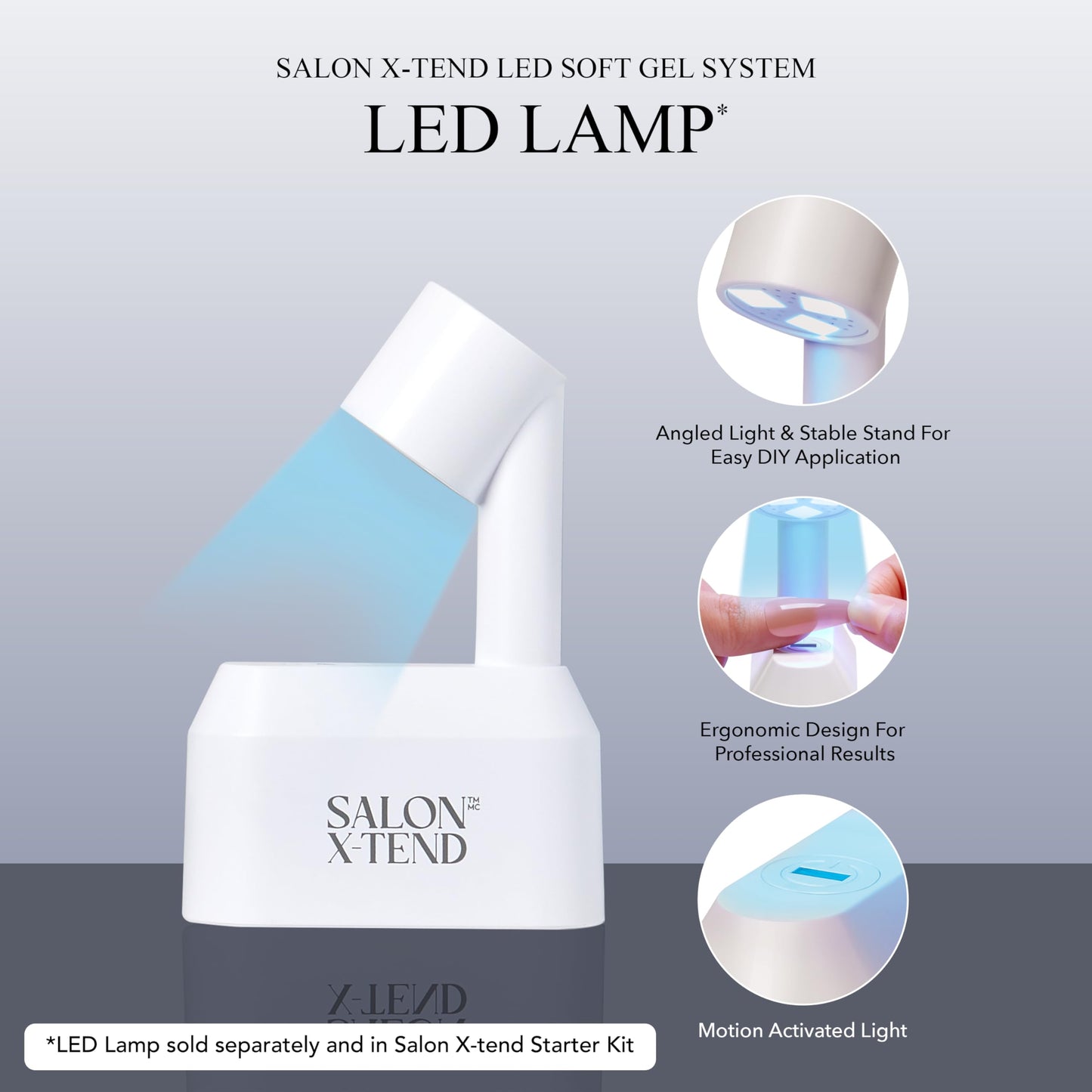 Kiss Salon X-tend, Press-On Nails, Nail glue included, 'Nonsense', Light White, Short Size, Almond Shape, Includes 30 Nails, 5Ml Led Soft Gel Beauty & Personal Care KISS