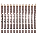 Go Ho 12 PCS Brown Eyebrow Eyeliner Pencils,Sweatproof Eyebrow Pencil,Long-lasting Nice Color Eye Brow Gel Pen Makeup Brow Tint Sticks?Medium Brown?